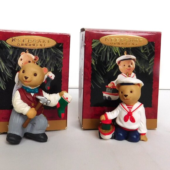 Bearingers Lot of 4 Hallmark Keepsake Ornaments 1993 with boxes - Picture 3 of 4